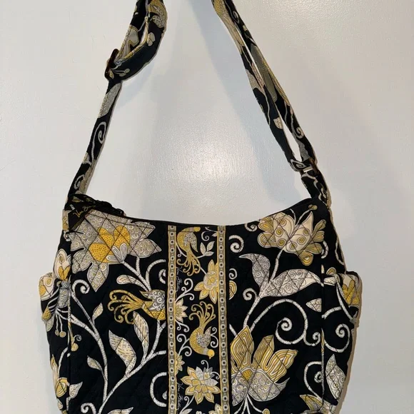 Vera Bradley Handbag Yellow Bird Print 11” Shoulder Bag Purse Crossbody - Picture 8 of 10